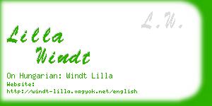 lilla windt business card